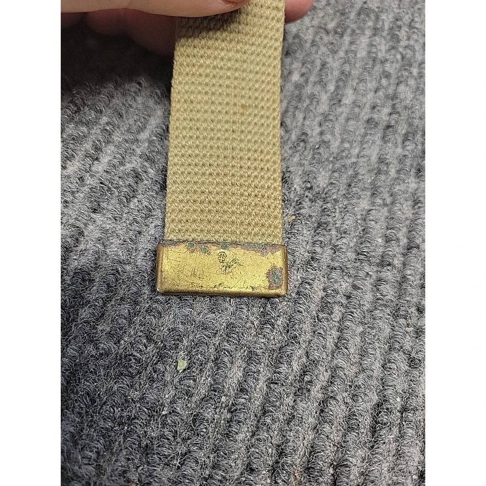 Vintage Boy Scout Of America BSA Brown Belt Anchor Mark Brass Buckle‎